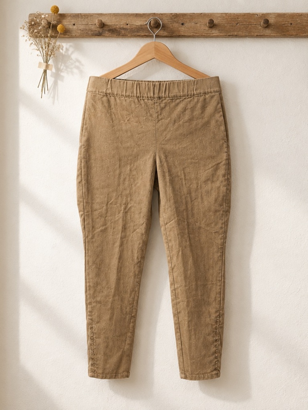 Soft Surroundings Straight-Leg Pants in Tan XL NWOT